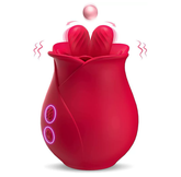 Female clitoral nipple double tongue vibrator