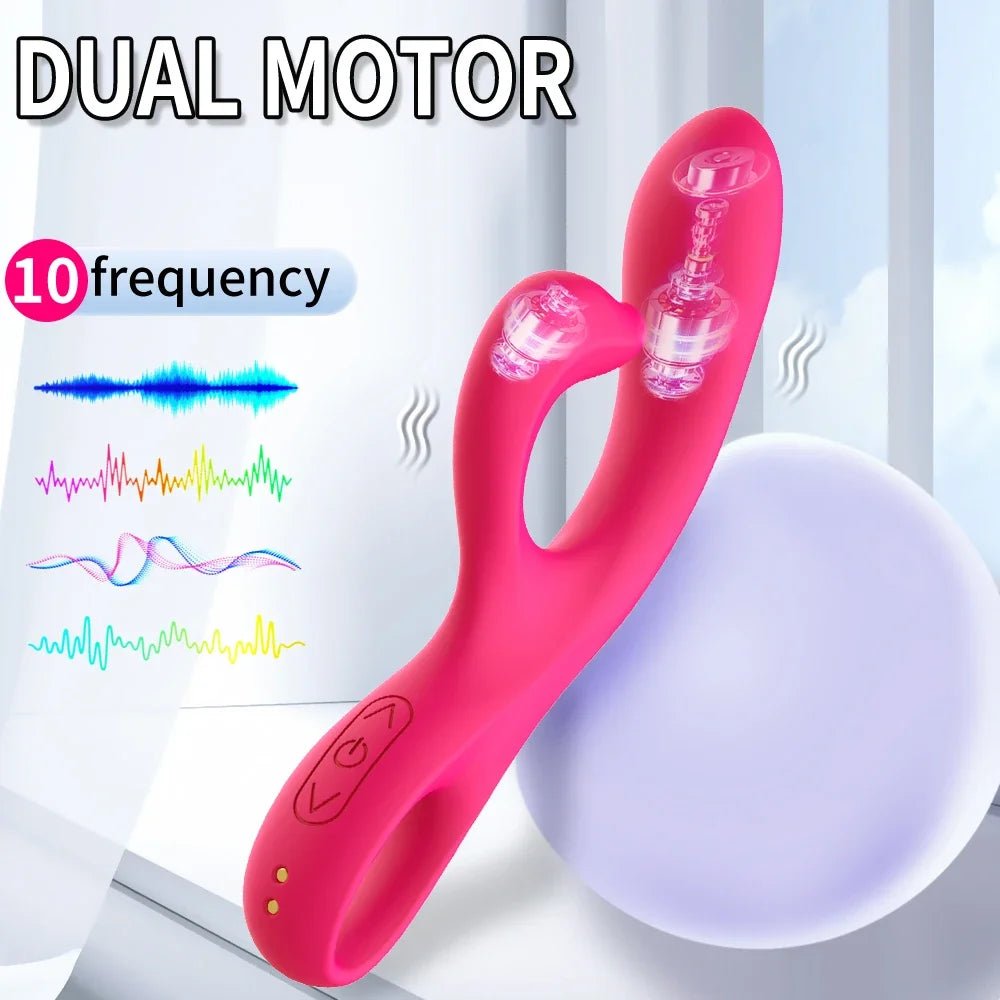 Rabbit Wand Vibrator Dual Stimulation Sex Toy Seductiva Rabbit Wand Vibrator Dual Stimulation Sex Toy Seductiva