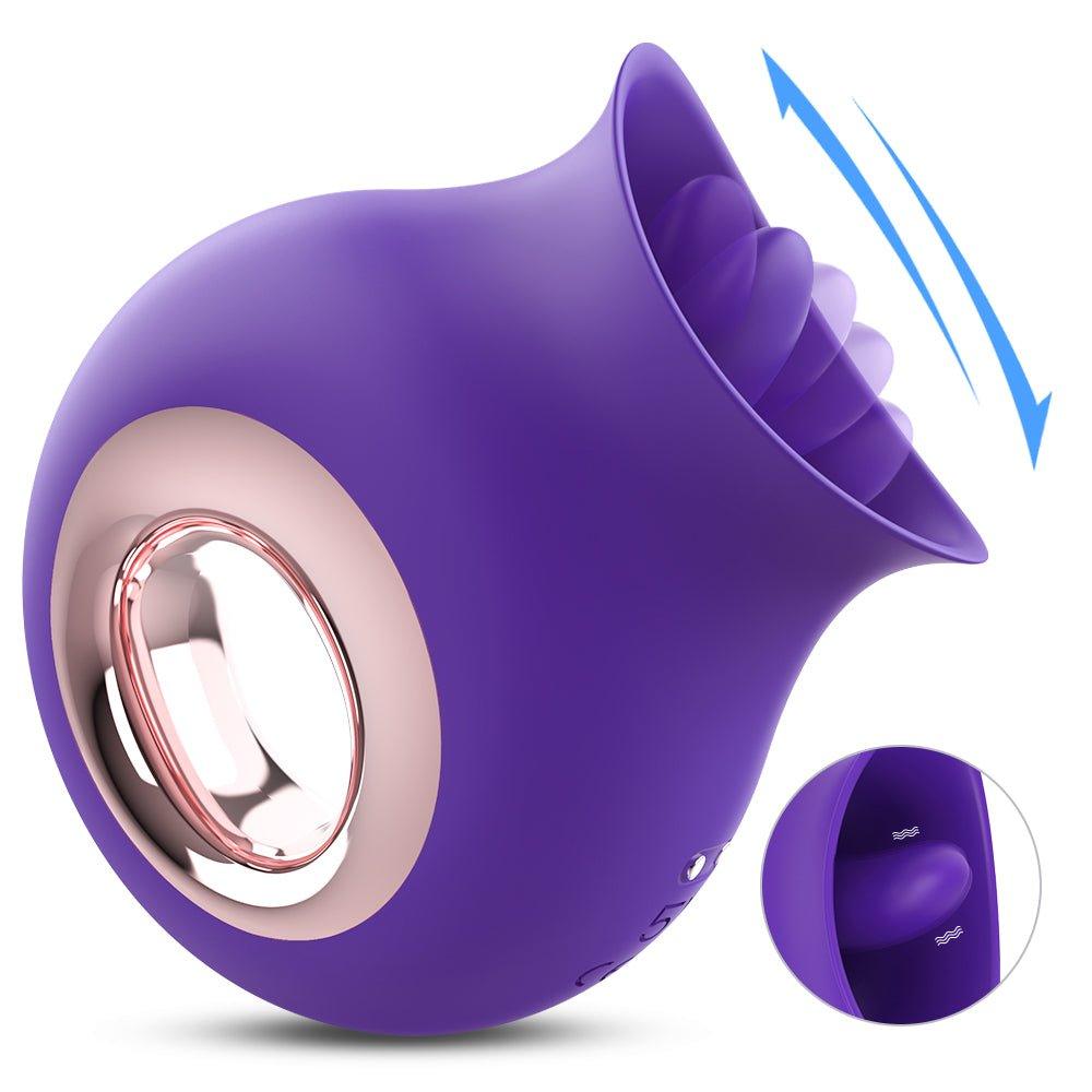9-speed clitoral and nipple vibrator shown in front view
