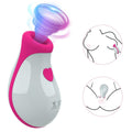 Side angle of silicone nipple massager highlighting rounded stimulator head
