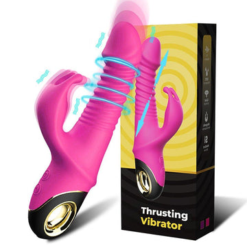 Rabbit Vibrator Automatic Telescopic Rotation G-Spot Clitoris Stimulator - Seductiva