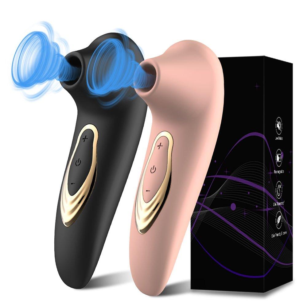 Women¡¯s clitoral vibrator shown in full front view with smooth silicone head