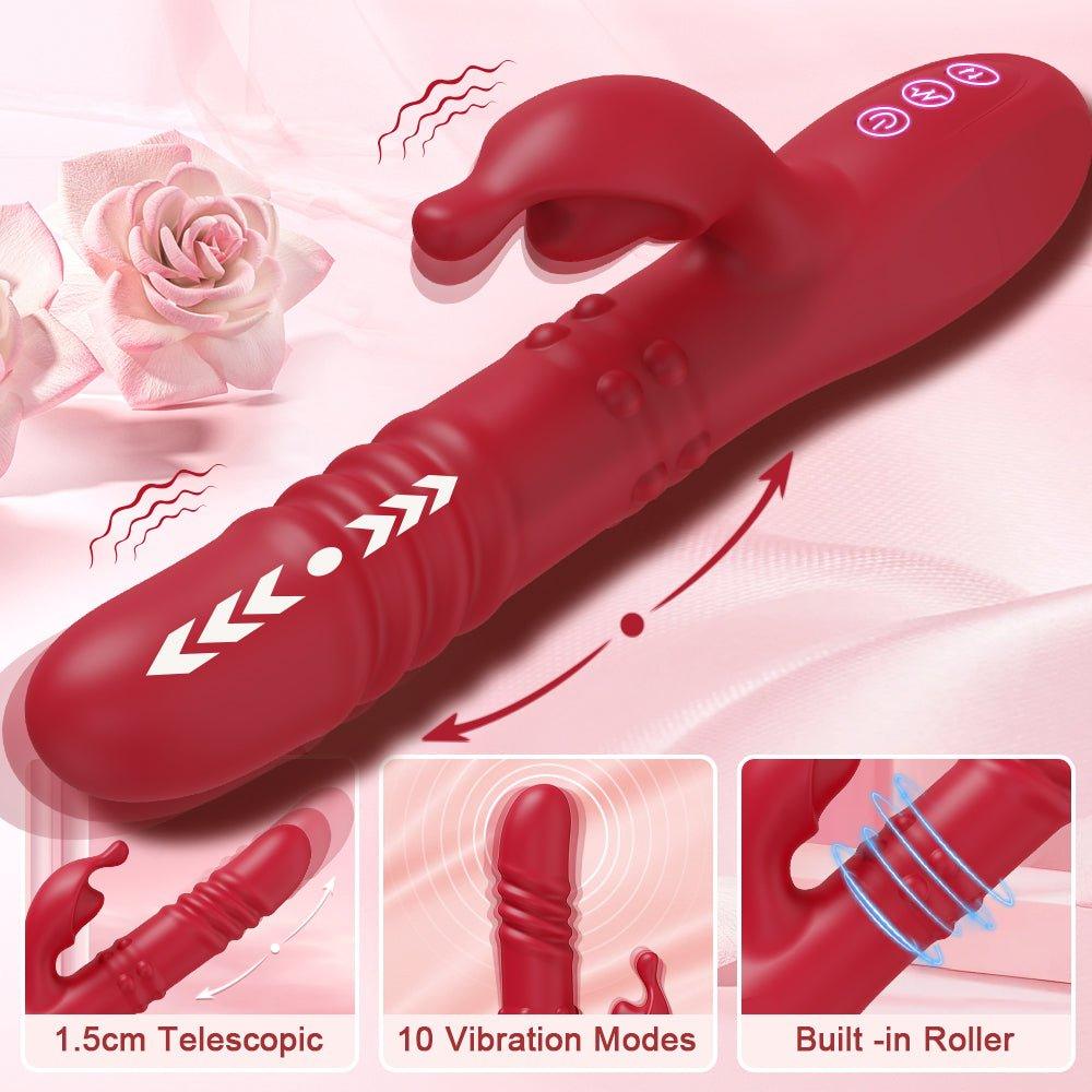 G Spot Telescopic Rotating Clitoris Vagina Stimulator - Seductiva