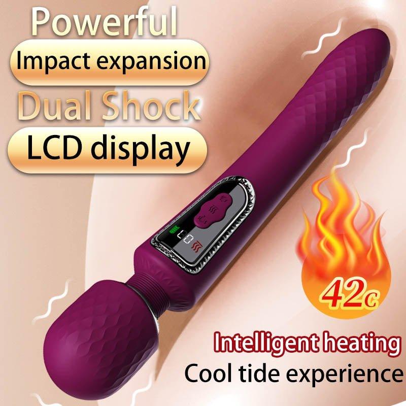 Seductiva dual head massager with power button and ergonomic grip