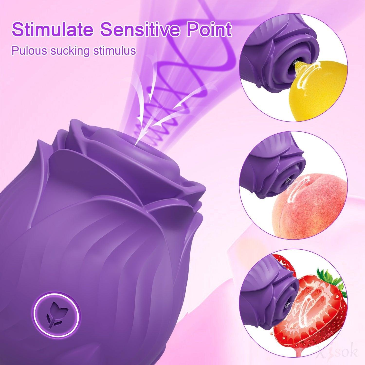 Rose-Sucking Clitoral & Nipple Massager Vibrator NZ | Rose Suction Toy | Seductiva Rose-Sucking Clitoral & Nipple Massager Vibrator NZ | Rose Suction Toy | Seductiva