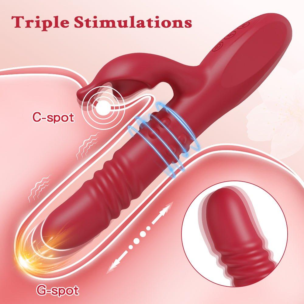 G Spot Telescopic Rotating Clitoris Vagina Stimulator - Seductiva