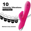 AV wand vibrator shown from angled side view with ergonomic handle