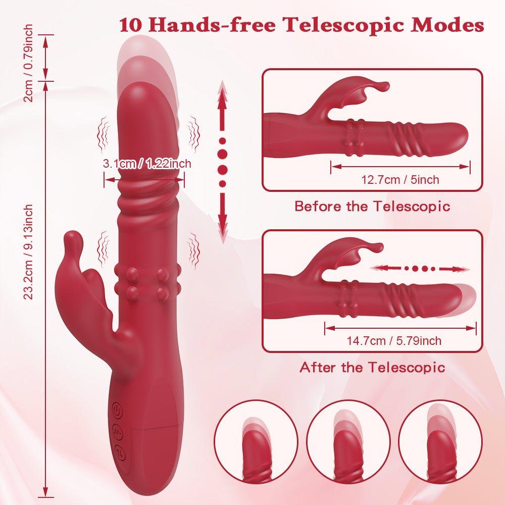 G Spot Telescopic Rotating Clitoris Vagina Stimulator - Seductiva