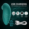 Clitoral suction vibrator with soft silicone tip and magnetic charging port