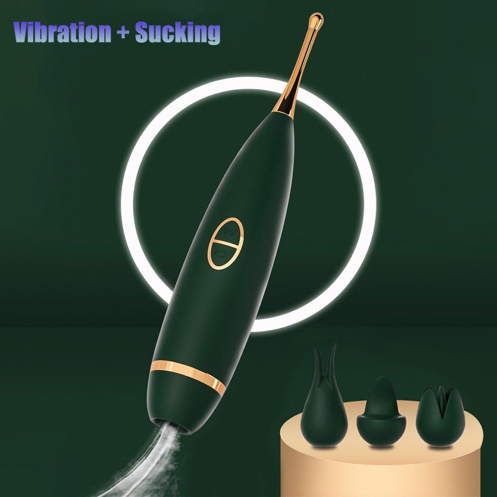 Seductiva G-spot and clitoral vibrator displayed on white background
