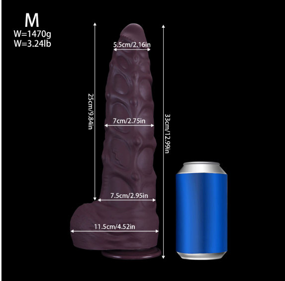 Large silicone anal dildo highlighting ergonomic contour and flexibility