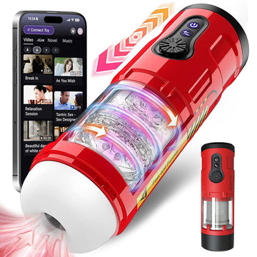 HANNIBAL APP-Controlled Automatic Thrusting & Rotating Vibrating Male Masturbator