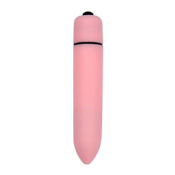 Mini bullet vibrator shown in front view with slim compact design