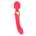 Double head dildo vibrator displayed in multiple angles showing flexible dual tips.