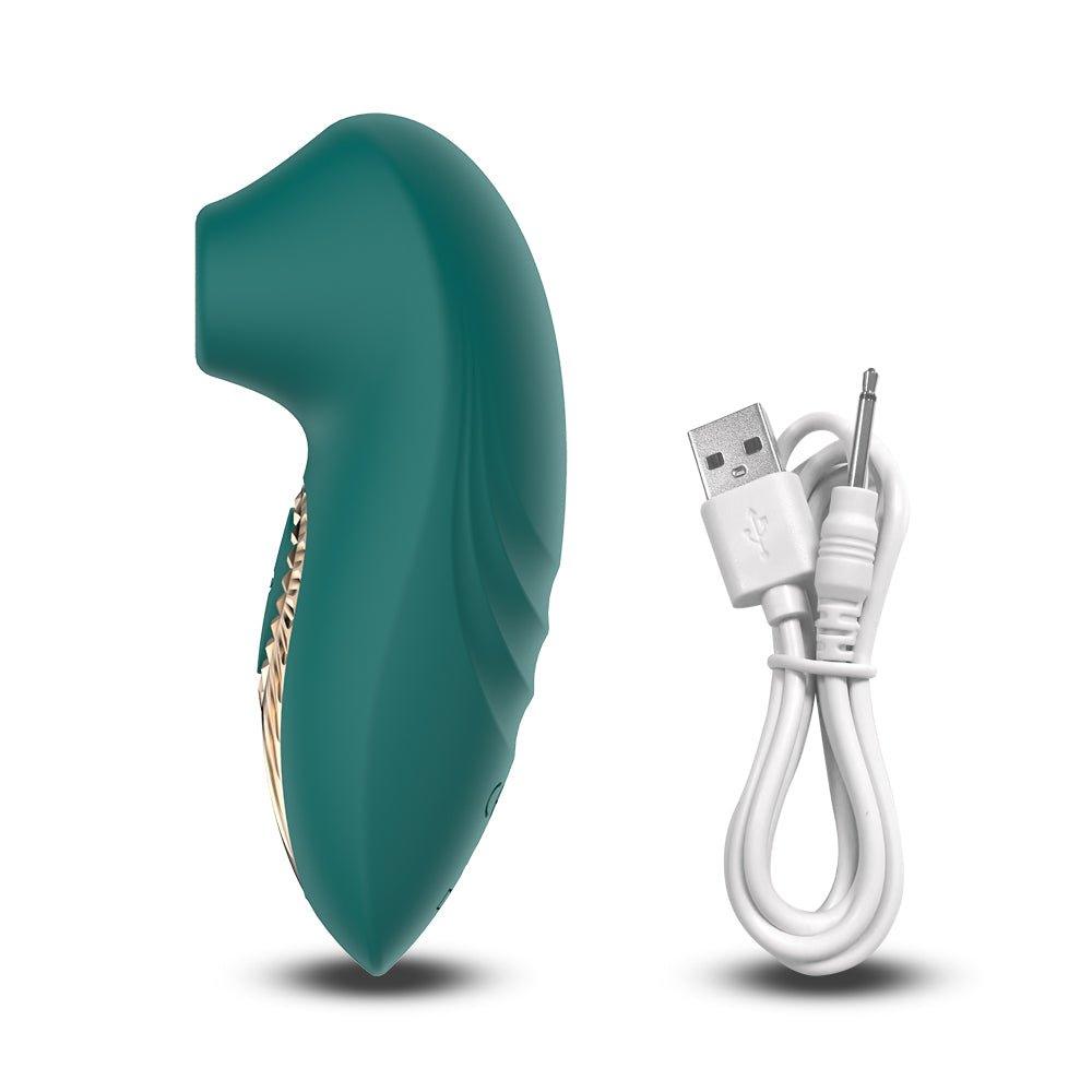 Seductiva clitoral and nipple stimulator showing sleek curved design