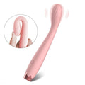 G-spot vibrator shown upright with slim flexible shaft