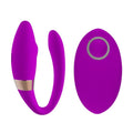 Remote control couples vibrator shown on white background