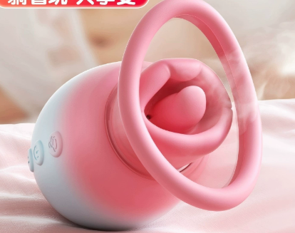 Packaging and full view of 4 in 1 rose suction vibrator for women