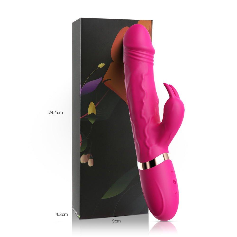 10-speed G-spot dildo rabbit vibrator with dual motors