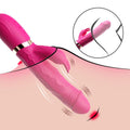 Pink rabbit vibrator with soft silicone clitoral arm