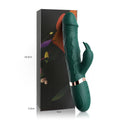 Curved rabbit dildo vibrator designed for strong clitoral and G-spot stimulation