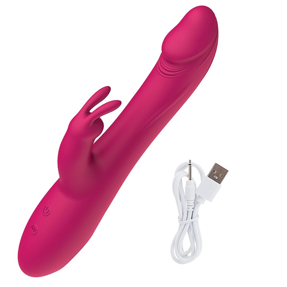 Portable silicone massager with ergonomic curve shown from a side view.