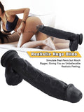 Seductiva giant dildo highlighting smooth silicone finish and firm structure