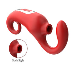 Suck, lick the tongue and pat the orgasm vibrator