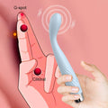 Beginner silicone vibrator displayed from angled top view