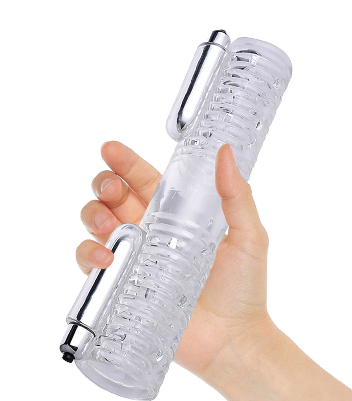 Double-headed airplane cup penile vibration exercise masturbator