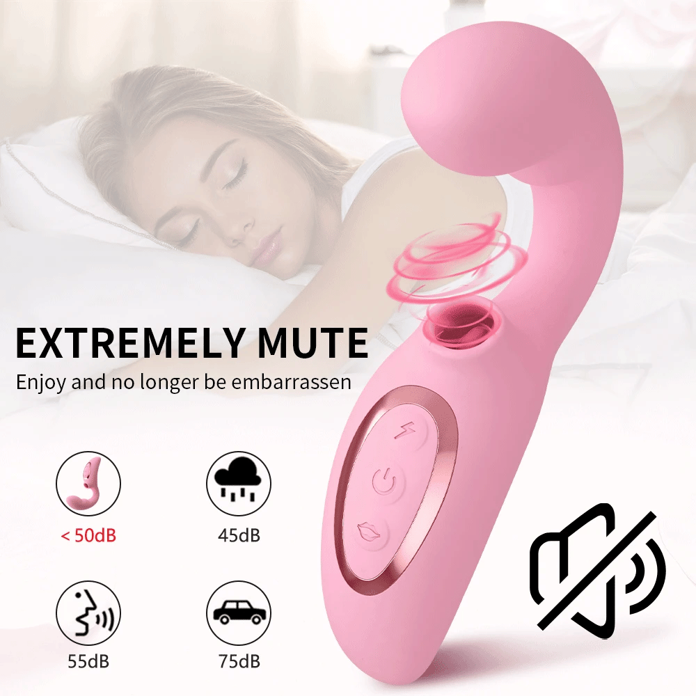 Ergonomic clitoral suction toy with smooth silicone surface