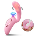 Clitoral suction vibrator displayed with full product outline