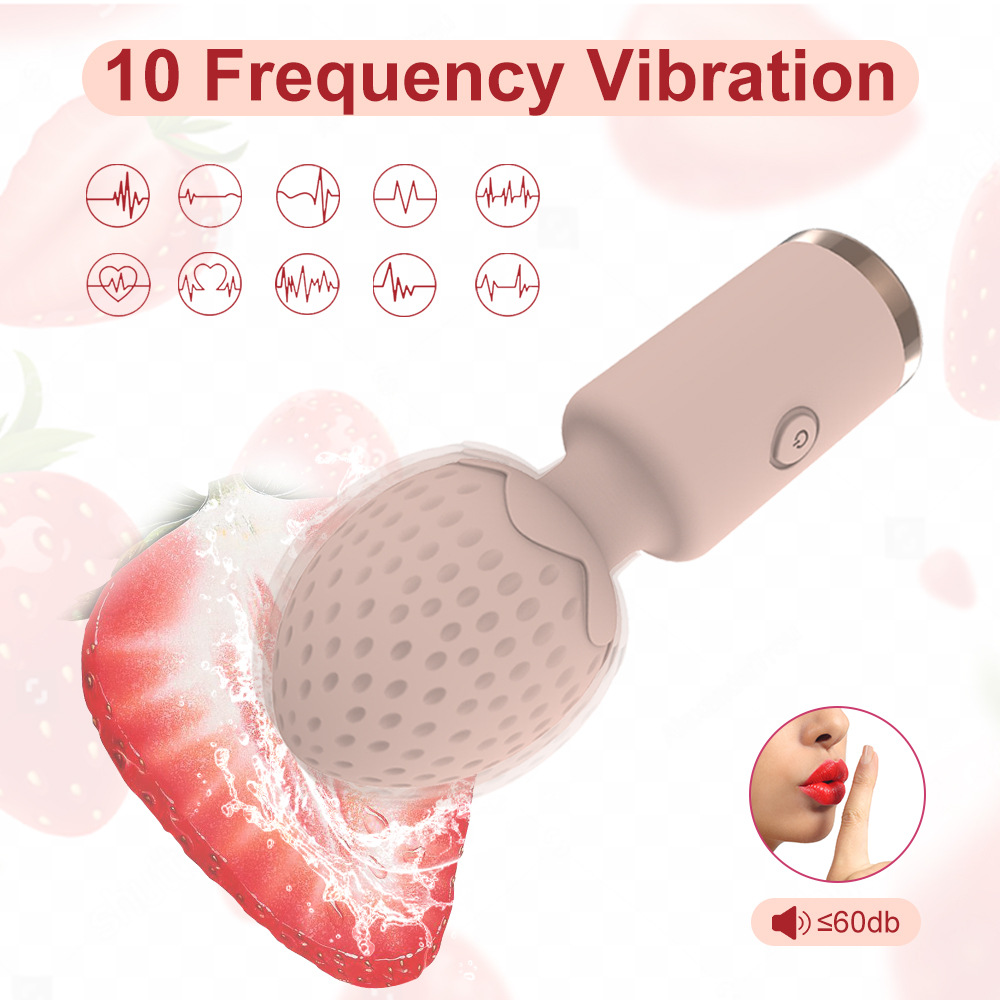 10 vibration modes mini clitoral vibrator — mode/pattern feature graphic (quiet operation)