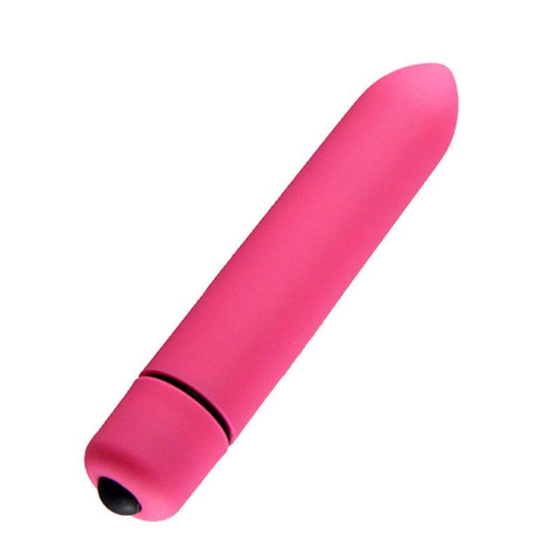 Compact bullet vibrator displayed with full set and accessories
