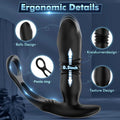Waterproof prostate massager splashing in water to illustrate water-resistant design.