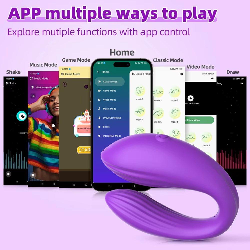 Wireless app vibrator for couples with multi-mode vibration settings