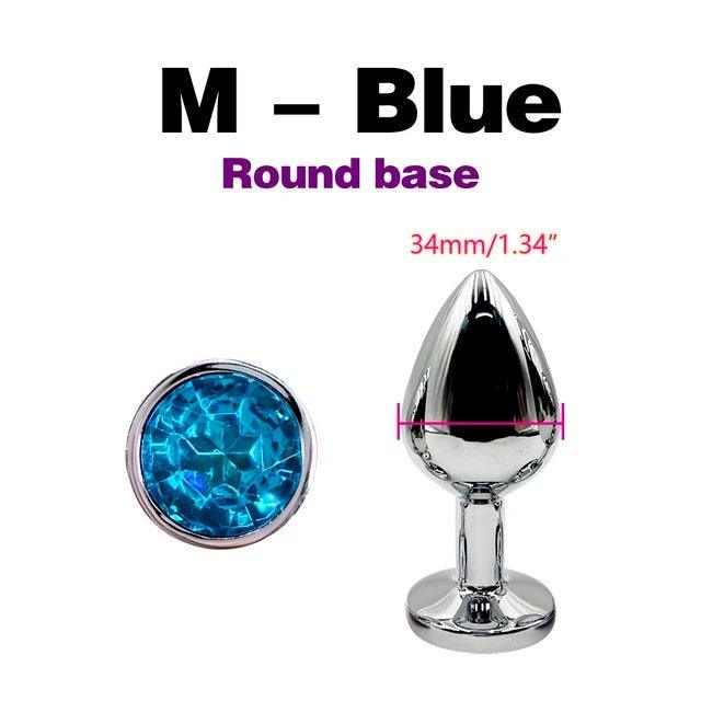 Metal Anal Plug with Gem Base NZ | Stainless Steel Jeweled Butt Plug | Seductiva Metal Anal Plug with Gem Base NZ | Stainless Steel Jeweled Butt Plug | Seductiva