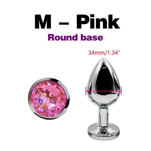 Metal Anal Plug with Gem Base NZ | Stainless Steel Jeweled Butt Plug | Seductiva Metal Anal Plug with Gem Base NZ | Stainless Steel Jeweled Butt Plug | Seductiva