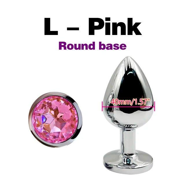 Metal Anal Plug with Gem Base NZ | Stainless Steel Jeweled Butt Plug | Seductiva Metal Anal Plug with Gem Base NZ | Stainless Steel Jeweled Butt Plug | Seductiva