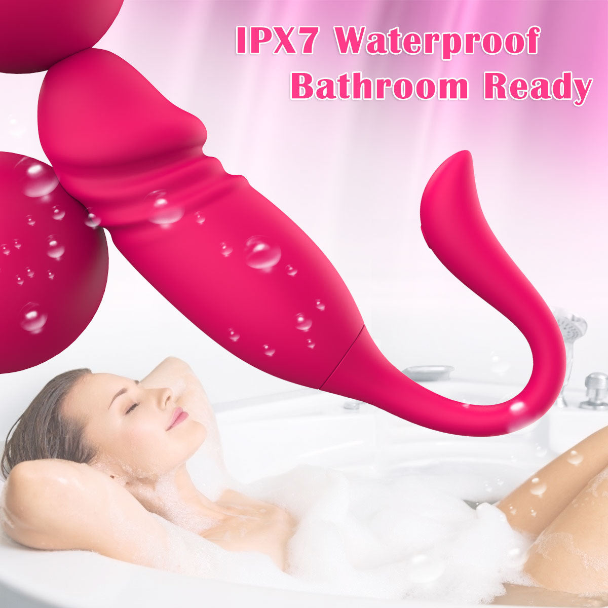 APP thrusting egg displayed with accessories and charging cable