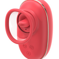 Clitoral sucking and licking vibrator with tongue stimulator front display
