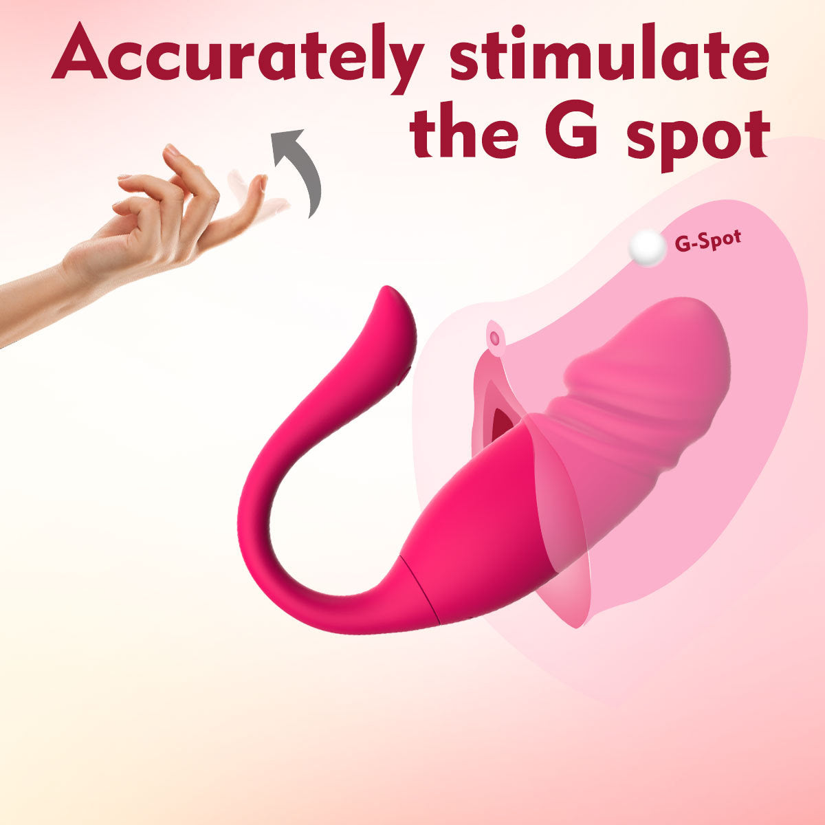 Vibrator and remote shown together highlighting wireless operation