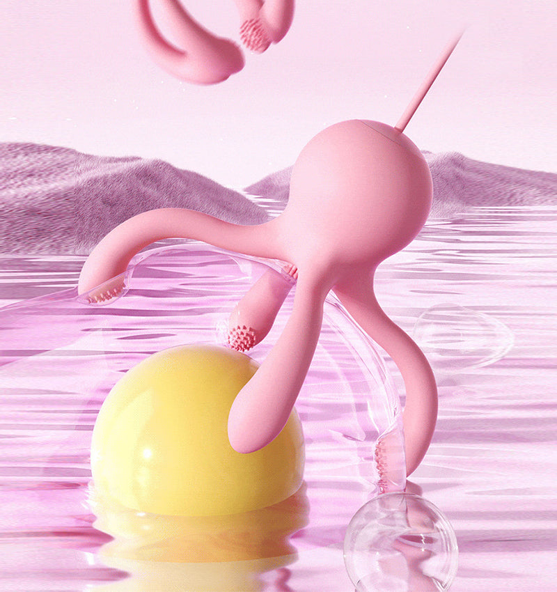 Octopus Breast Vibrator, Female Chest & Nipple Stimulation Massager