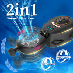Samurai belt masturbator, wireless remote control, fully automatic, wearable, through-passage male sex masturbator