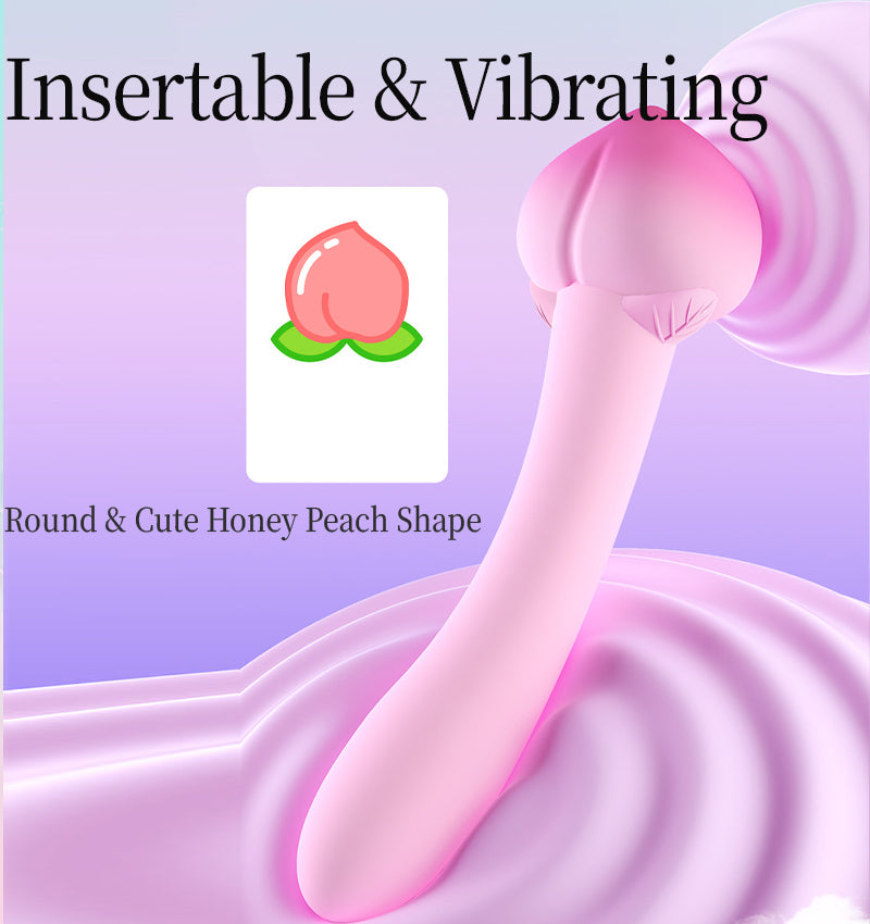 Insertable & Vibrating Peach-Shaped Vibrator