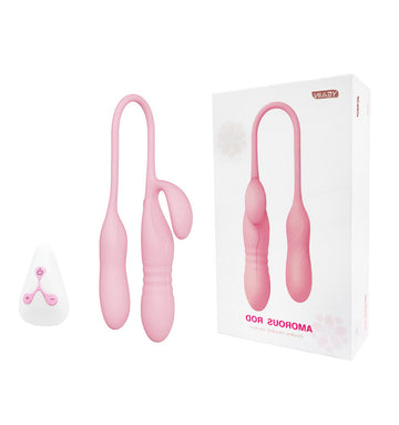 Night cherry telescopic vibrating rod teasing dual vibrator women adult toy female sex vibrator