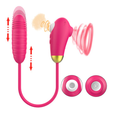 Women's Silicone Suction Vibrator - Multi-Speed Licking & Thrusting Functions, Waterproof Personal Massager for Intimate Comfort, Quiet Motor & Ergonomic Design for Adult Use
