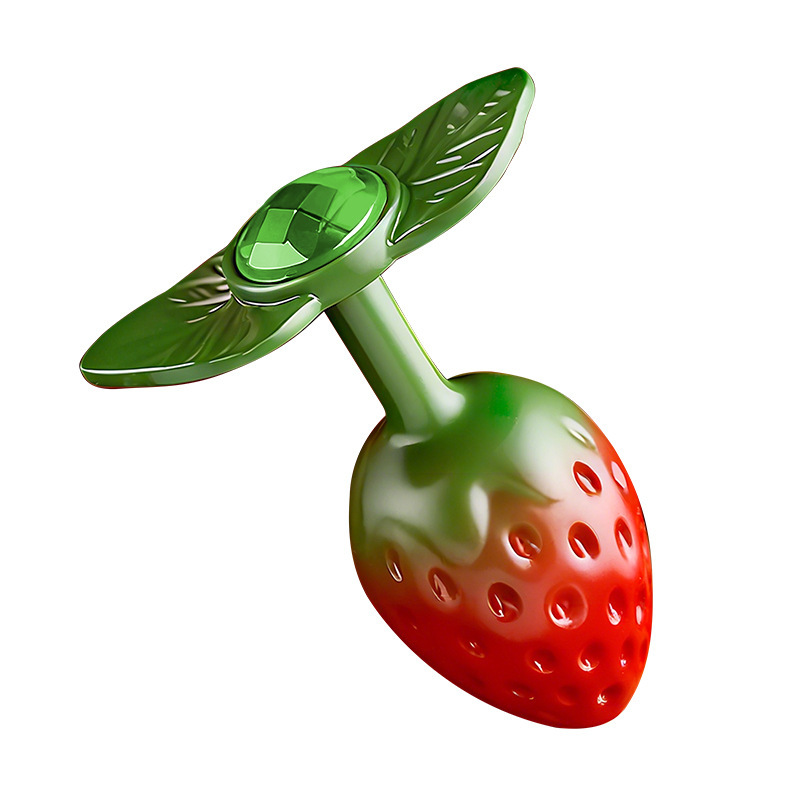Aluminum Alloy Anal Plug Strawberry Shaped Smooth Surface for Exercises Anal Pleasure Adults Anal Sex Toys for Women Men