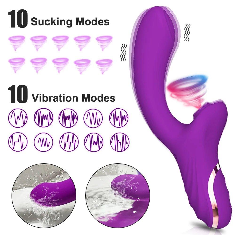 20 modes clitoral sucking vibrator in pink silicone design