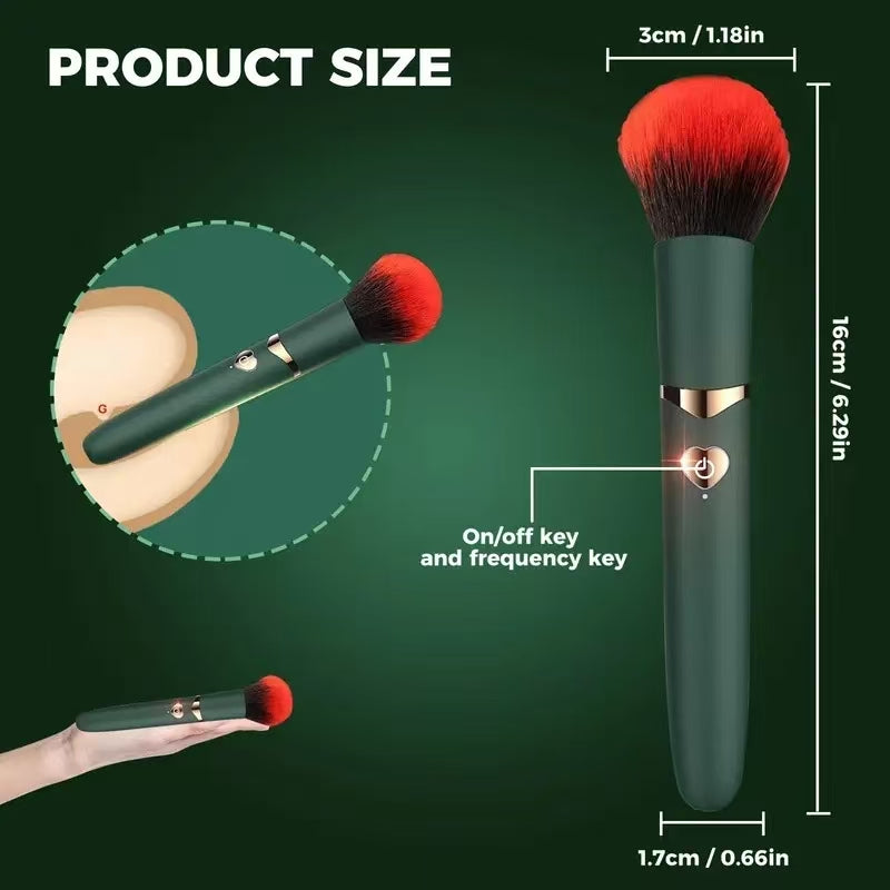 Ergonomic brush-style vibrator shown from angled view